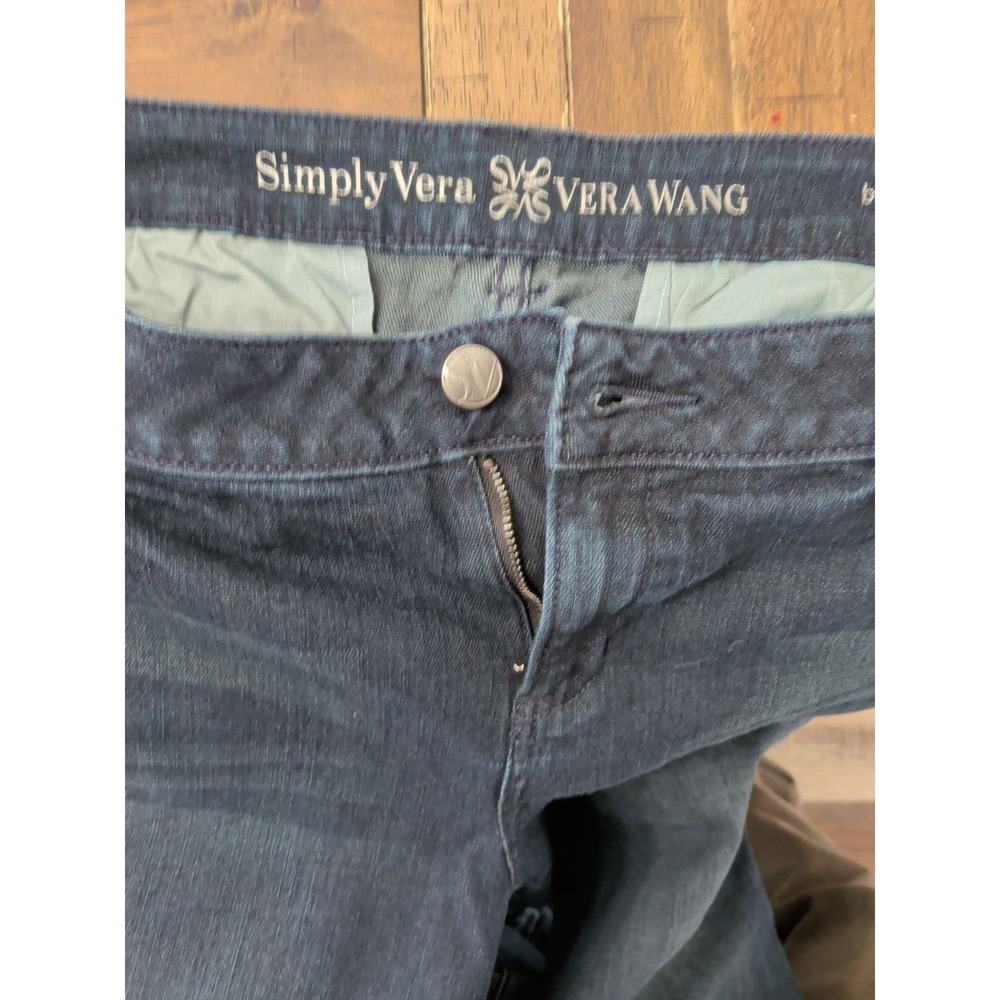 Simply Vera Wang Boot Cut 16P Women's Faded Denim Jeans Size 16 - Picture 5 of 7
